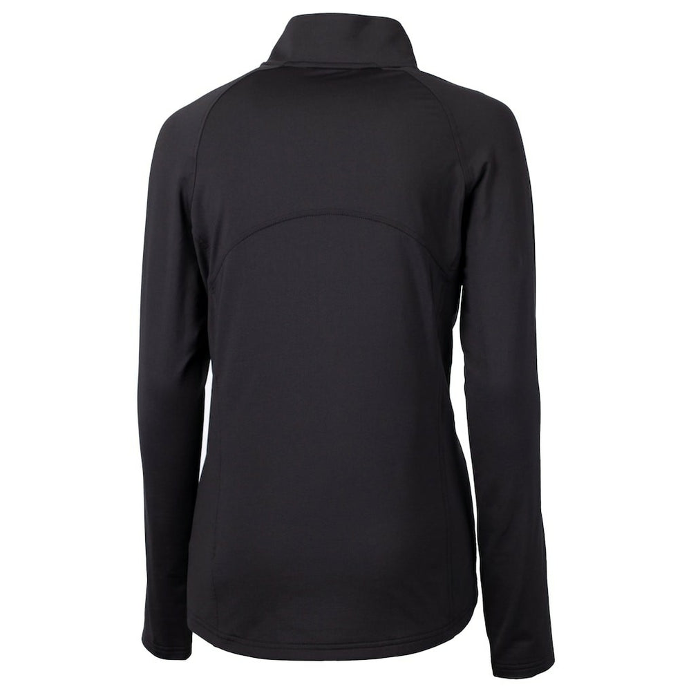 Washington Commanders Cutter & Buck Women's Helmet Logo Adapt Eco Knit Stretch Recycled Half-Zip Pullover Top Black | NFL