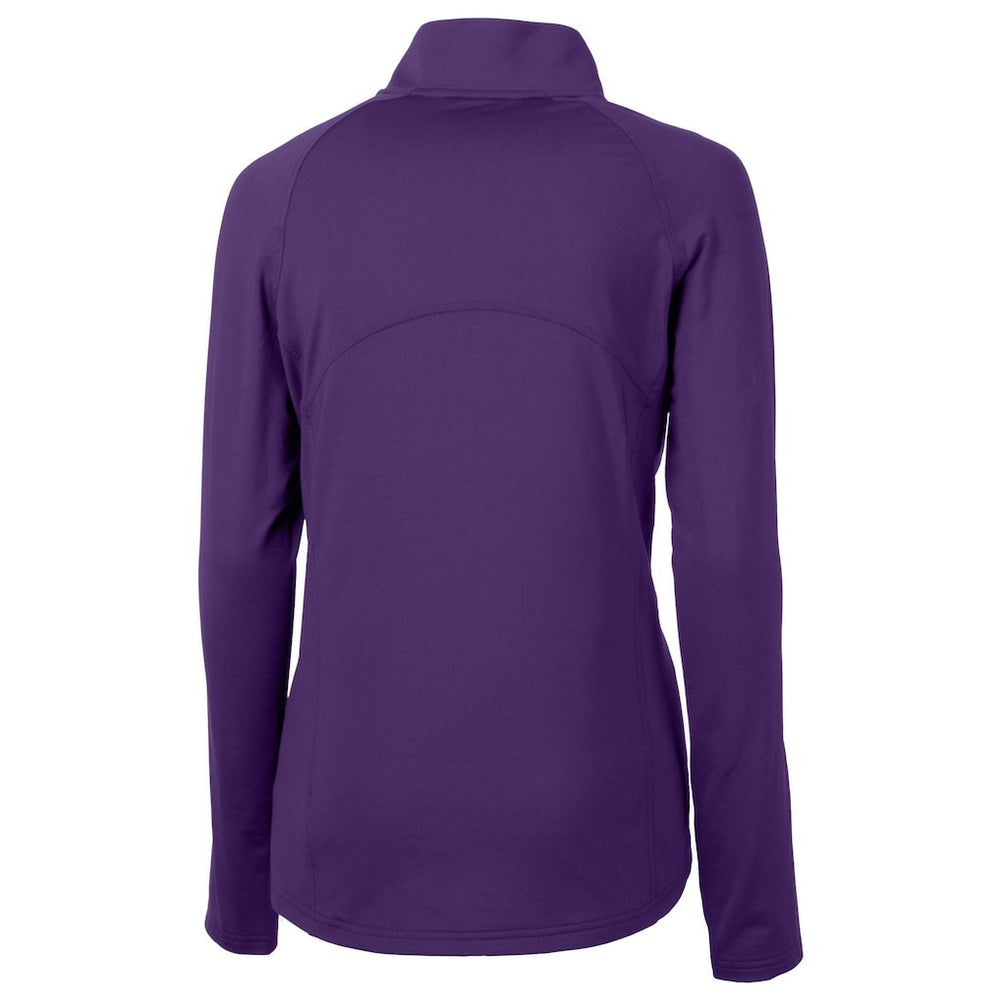 Baltimore Ravens Cutter & Buck Women's Helmet Logo Adapt Eco Knit Stretch Recycled Half-Zip Pullover Top Purple | NFL