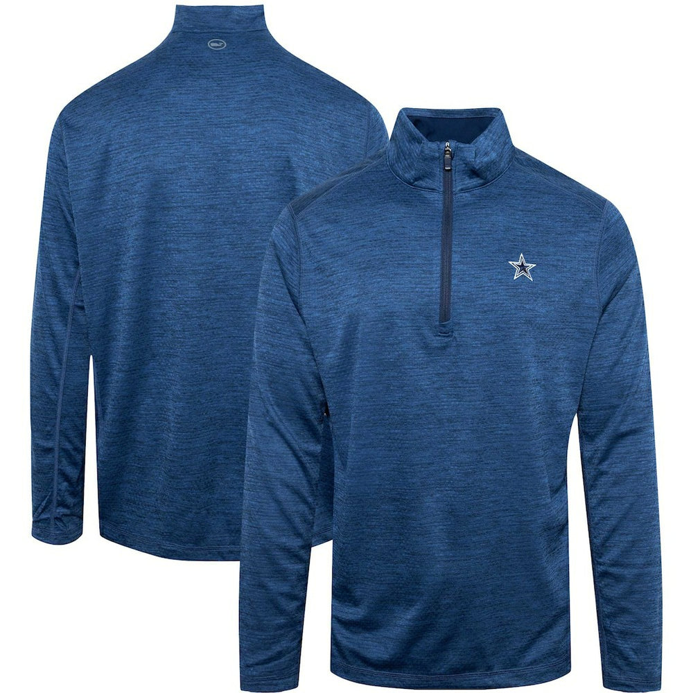 Dallas Cowboys Vineyard Vines Star Sankaty Quarter-Zip Jacket Navy | NFL