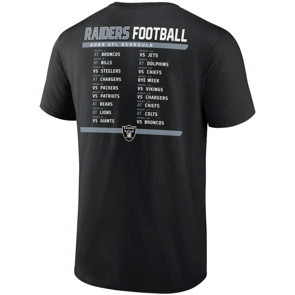 Las Vegas Raiders Two-Pack 2023 Schedule T-Shirt Combo Set Black/White | Fanatics