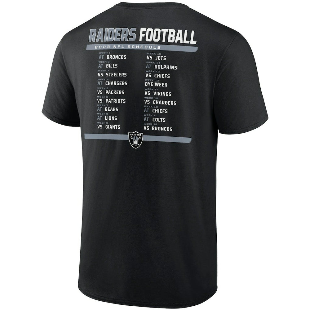 Las Vegas Raiders Two-Pack 2023 Schedule T-Shirt Combo Set Black/White | Fanatics