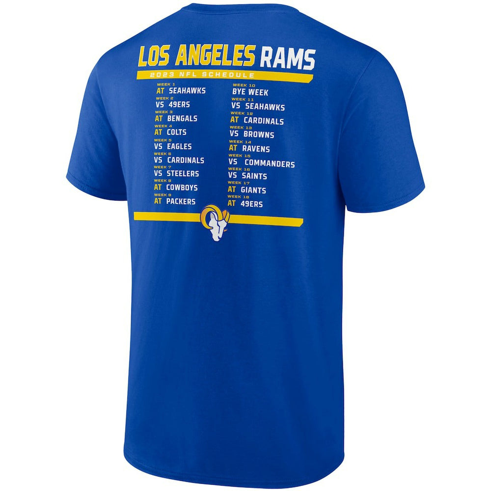 Los Angeles Rams Two-Pack 2023 Schedule T-Shirt Combo Set Royal/White | Fanatics
