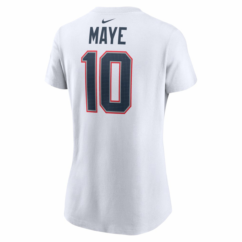 Drake Maye New England Patriots Women's Player Name & Number T-Shirt White | Nike for Sale