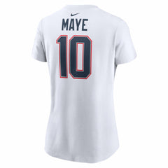 Drake Maye New England Patriots Women's Player Name & Number T-Shirt White | Nike for Sale