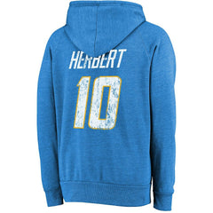 Justin Herbert Los Angeles Chargers Majestic Threads Name & Number Tri-Blend Pullover Hoodie Powder Blue | NFL