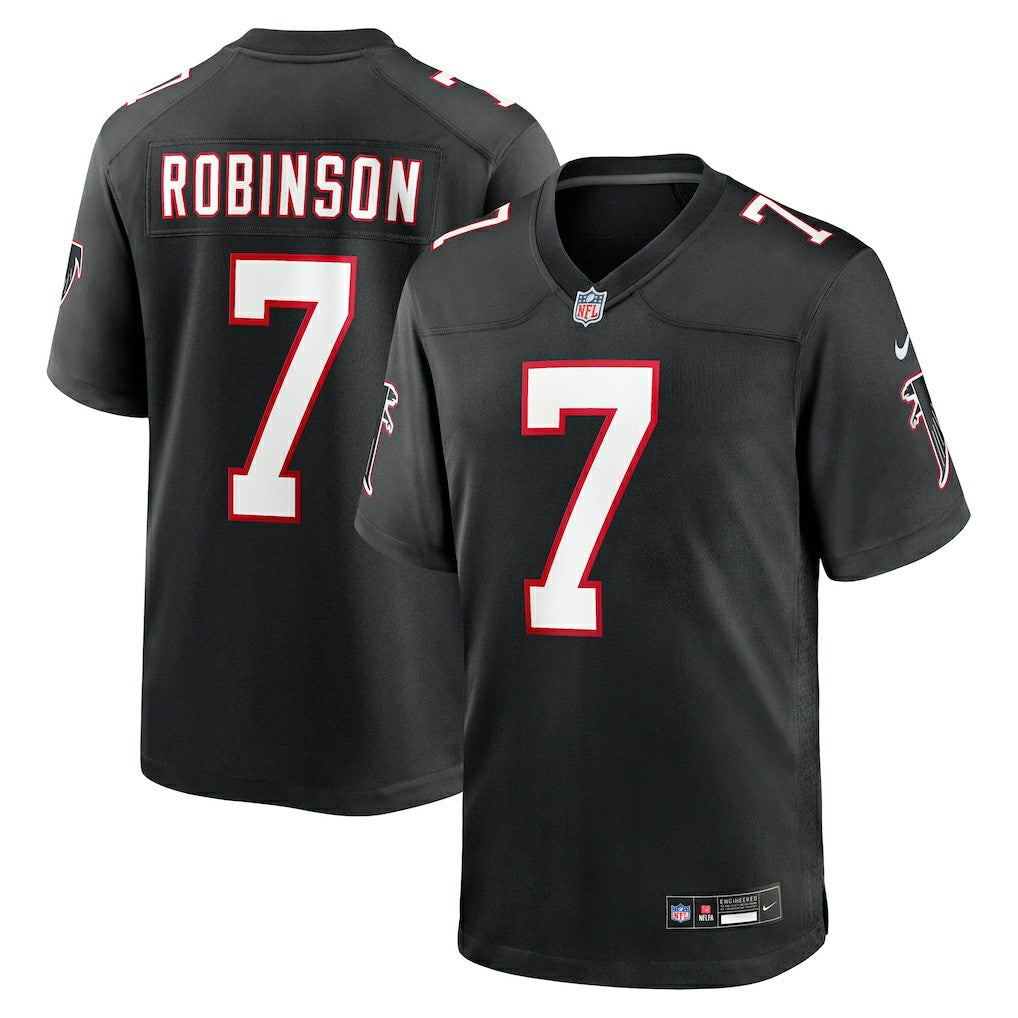 Bijan Robinson Atlanta Falcons Throwback Game Jersey Black | Nike for Sale