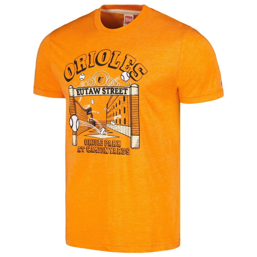 Baltimore Orioles Homage Eutaw Street Hyper Local Tri-Blend T-Shirt - MLB
