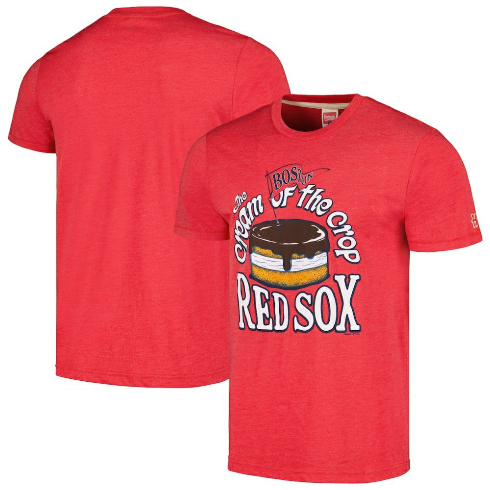 Boston Red Sox Homage Cream of the Crop Hyper Local Tri-Blend T-Shirt - MLB