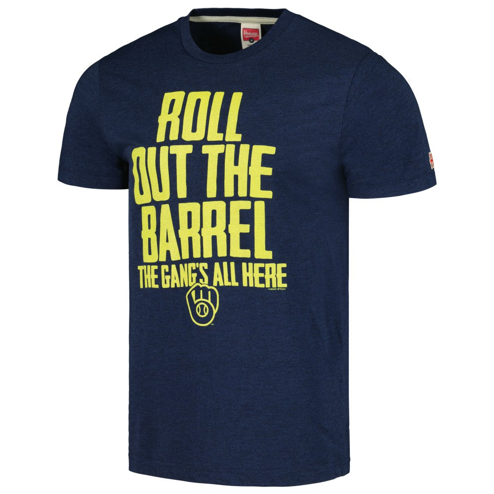 Milwaukee Brewers Homage Gangs All Here Hyper Local Tri-Blend T-Shirt - MLB