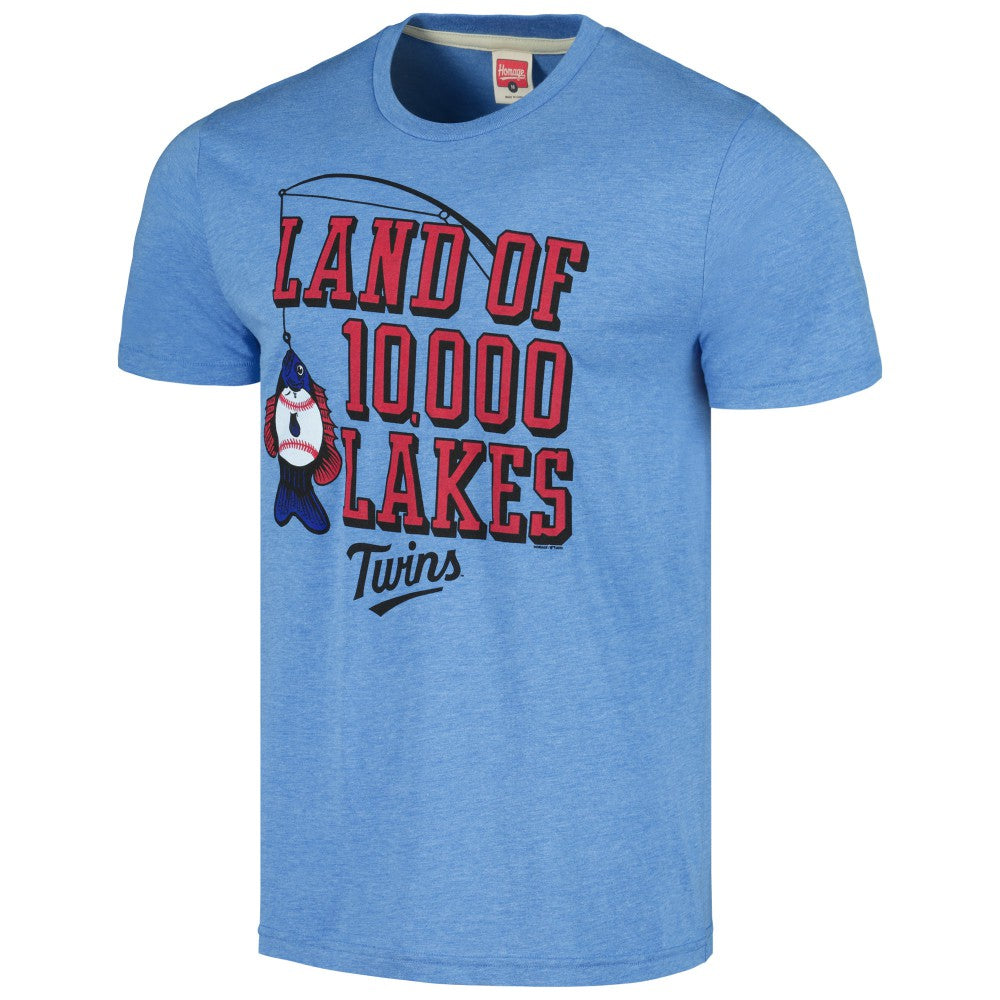 Minnesota Twins Homage Land of 10,000 Lakes Hyper Local Tri-Blend T-Shirt - MLB