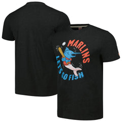 Miami Marlins Homage Doodle Collection Let's Go Fish Tri-Blend T-Shirt - MLB