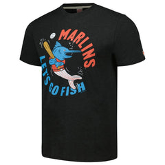 Miami Marlins Homage Doodle Collection Let's Go Fish Tri-Blend T-Shirt - MLB