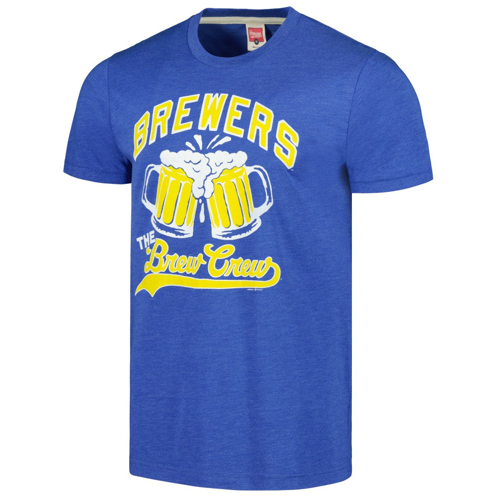 Milwaukee Brewers Homage Doodle Collection The Brew Crew Tri-Blend T-Shirt - MLB