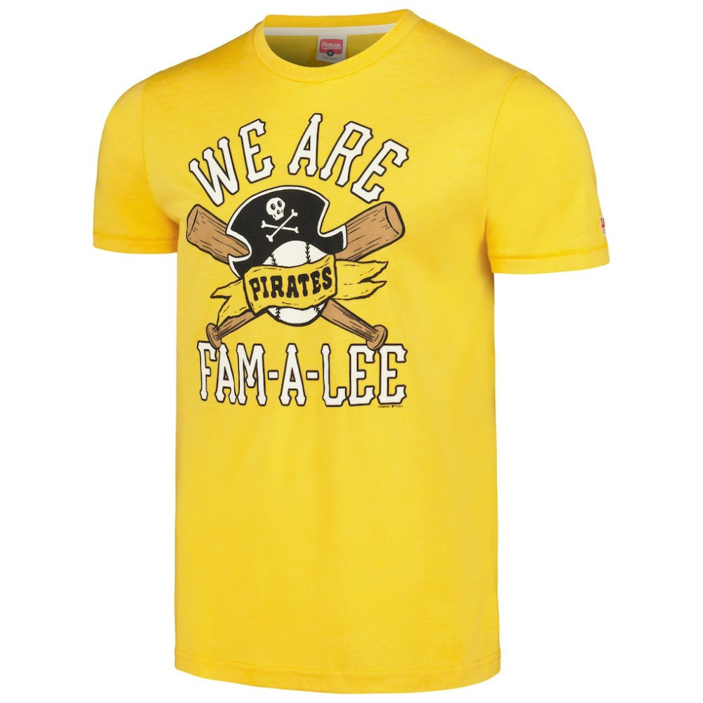 Pittsburgh Pirates Homage Doodle Collection We Are Fam-A-Lee Tri-Blend T-Shirt - MLB