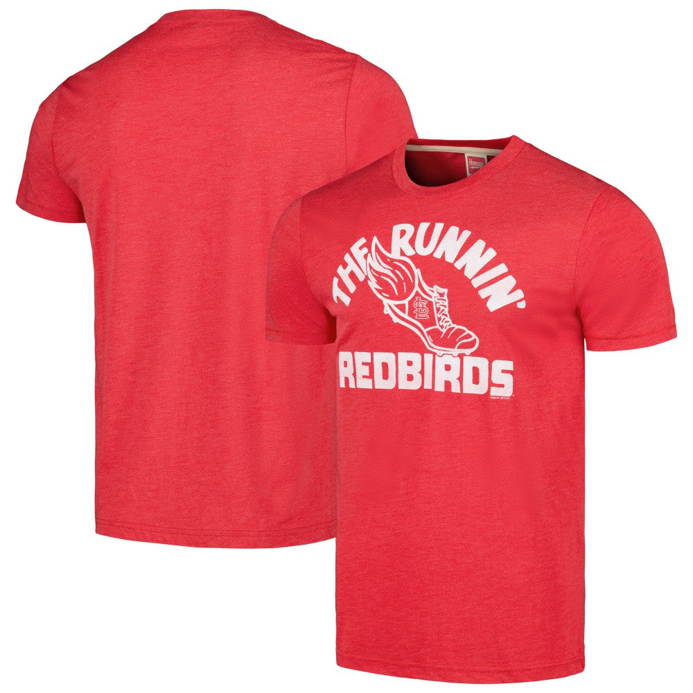 St. Louis Cardinals Homage Doodle Collection The Runnin' Redbirds Tri-Blend T-Shirt - MLB