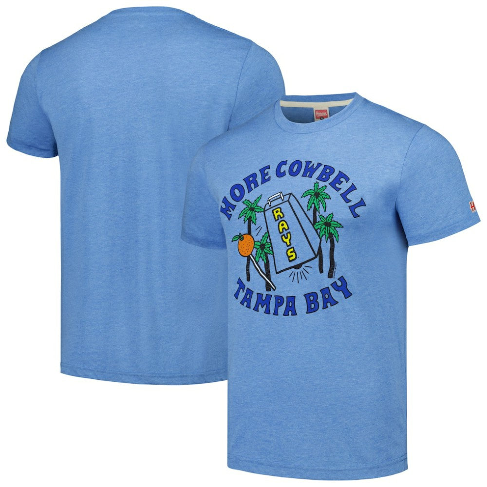 Tampa Bay Rays Homage Doodle Collection More Cowbell Tri-Blend T-Shirt - MLB