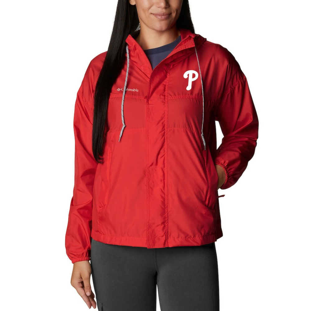 Philadelphia Phillies Columbia Women's Flash Challenger Full-Zip Windbreaker Jacket - MLB