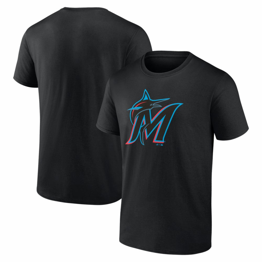 Miami Marlins Logo Athletic Official Logo T-Shirt - MLB