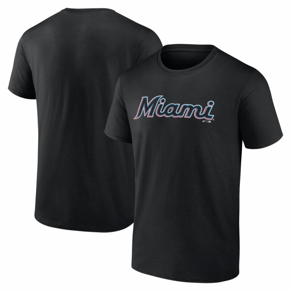 Miami Marlins Logo Athletic Wordmark T-Shirt - MLB
