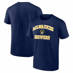Milwaukee Brewers Logo Athletic Heart and Soul T-Shirt - MLB