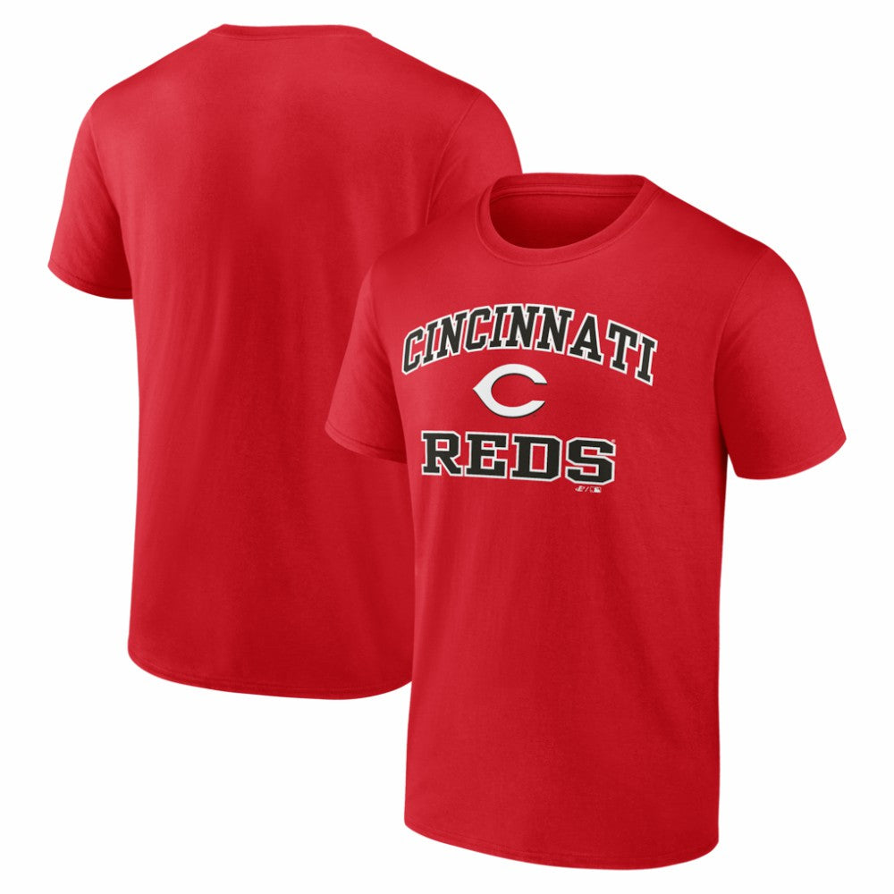 Cincinnati Reds Logo Athletic Heart and Soul T-Shirt - MLB