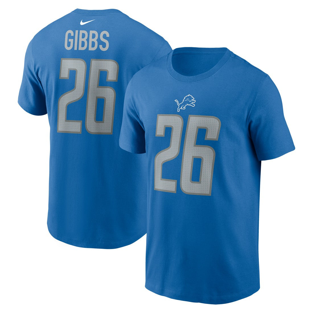 Jahmyr Gibbs Detroit Lions 2023 NFL Draft First Round Pick Player Name & Number T-Shirt Blue | Nike for Sale