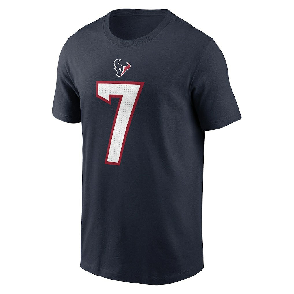 C.J. Stroud Houston Texans Player Name & Number T-Shirt Navy | Nike for Sale