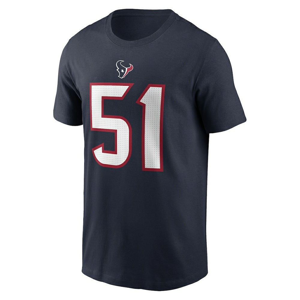 Will Anderson Jr. Houston Texans Player Name & Number T-Shirt Navy | Nike for Sale