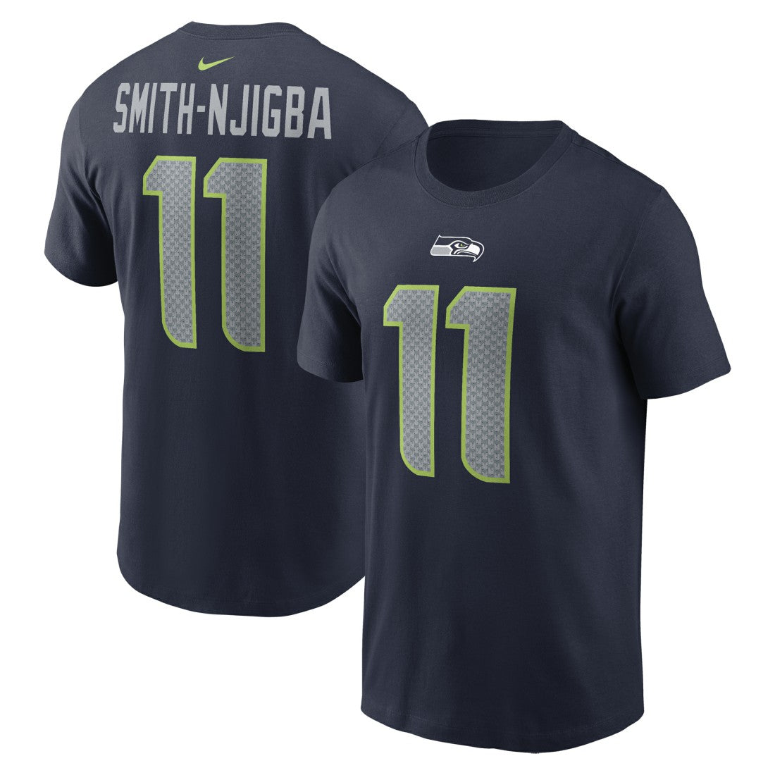 Jaxon Smith-Njigba Seattle Seahawks Player Name & Number T-Shirt Navy | Nike for Sale