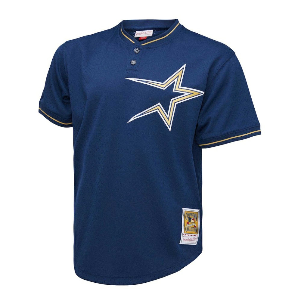 Craig Biggio Houston Astros Mitchell & Ness 1991 Cooperstown Collection Mesh Pullover Jersey - MLB