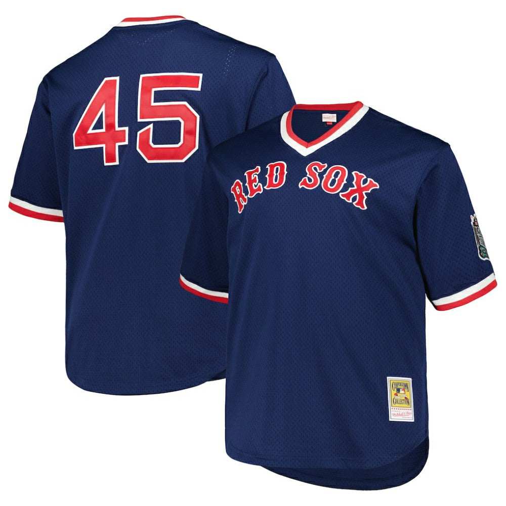 Pedro Martinez Boston Red Sox Mitchell & Ness 1999 Cooperstown Collection Mesh Pullover Jersey - MLB