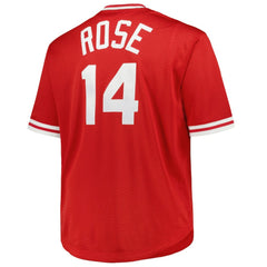 Pete Rose Cincinnati Reds Mitchell & Ness 1984 Cooperstown Collection Mesh Pullover Jersey - MLB