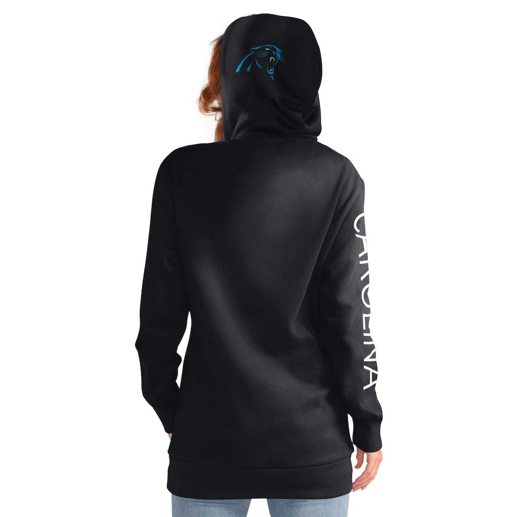 Carolina Panthers G-III 4Her by Carl Banks Women's Extra Inning Pullover Hoodie Black | NFL