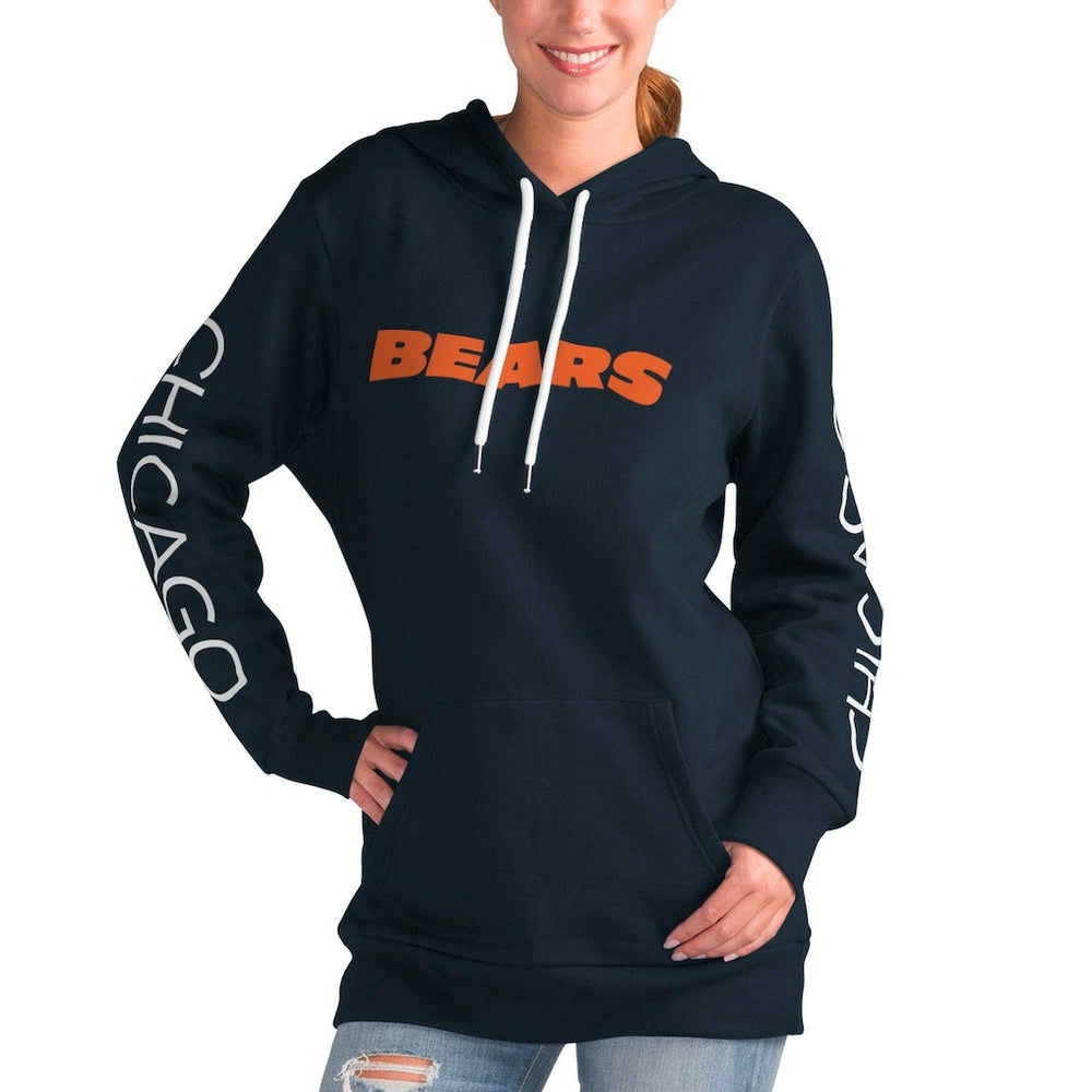 Chicago Bears G-III 4Her by Carl Banks Women's Extra Inning Pullover Hoodie Navy | NFL