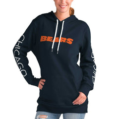 Chicago Bears G-III 4Her by Carl Banks Women's Extra Inning Pullover Hoodie Navy | NFL