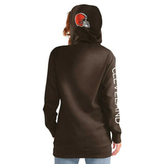 Cleveland Browns G-III 4Her by Carl Banks Women's Extra Inning Pullover Hoodie Brown | NFL