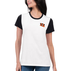 Cincinnati Bengals G-III 4Her by Carl Banks Women's Fashion Illustration T-Shirt White/Black | NFL