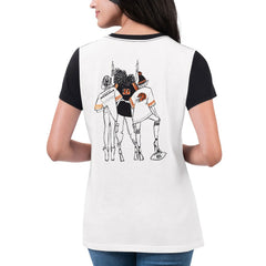 Cincinnati Bengals G-III 4Her by Carl Banks Women's Fashion Illustration T-Shirt White/Black | NFL
