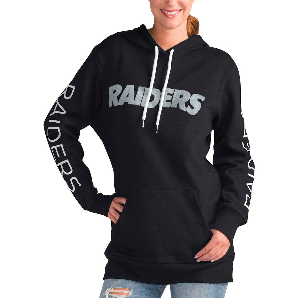 Las Vegas Raiders G-III 4Her by Carl Banks Women's Extra Inning Pullover Hoodie Black | NFL