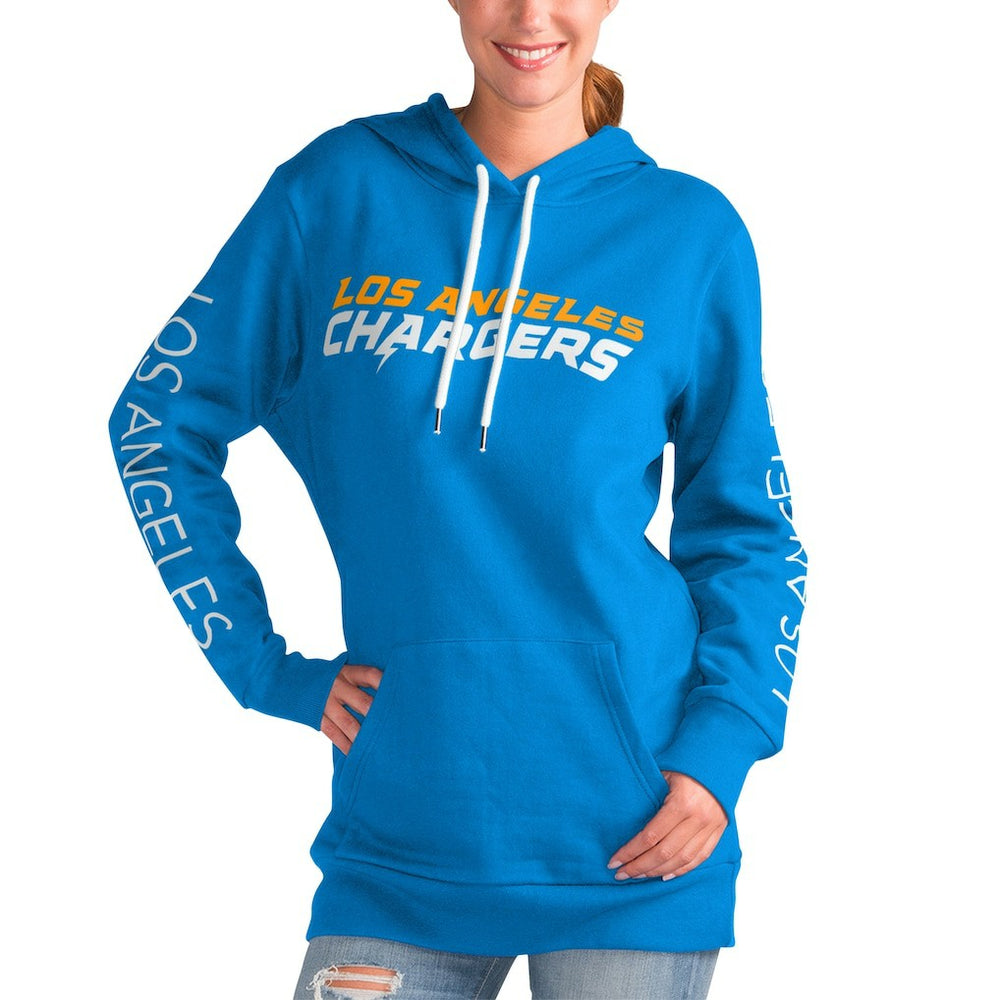 Los Angeles Chargers G-III 4Her by Carl Banks Women's Extra Inning Pullover Hoodie Powder Blue | NFL