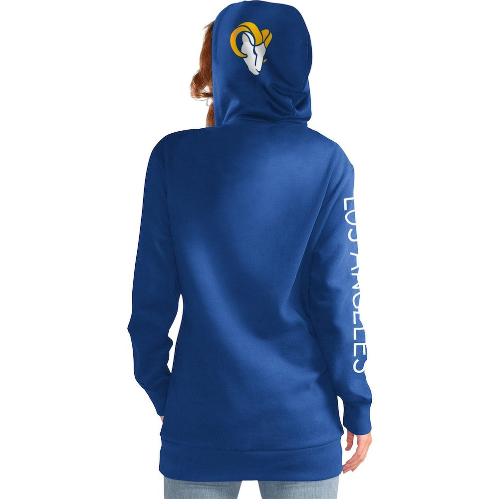 Los Angeles Rams G-III 4Her by Carl Banks Women's Extra Inning Pullover Hoodie Royal | NFL