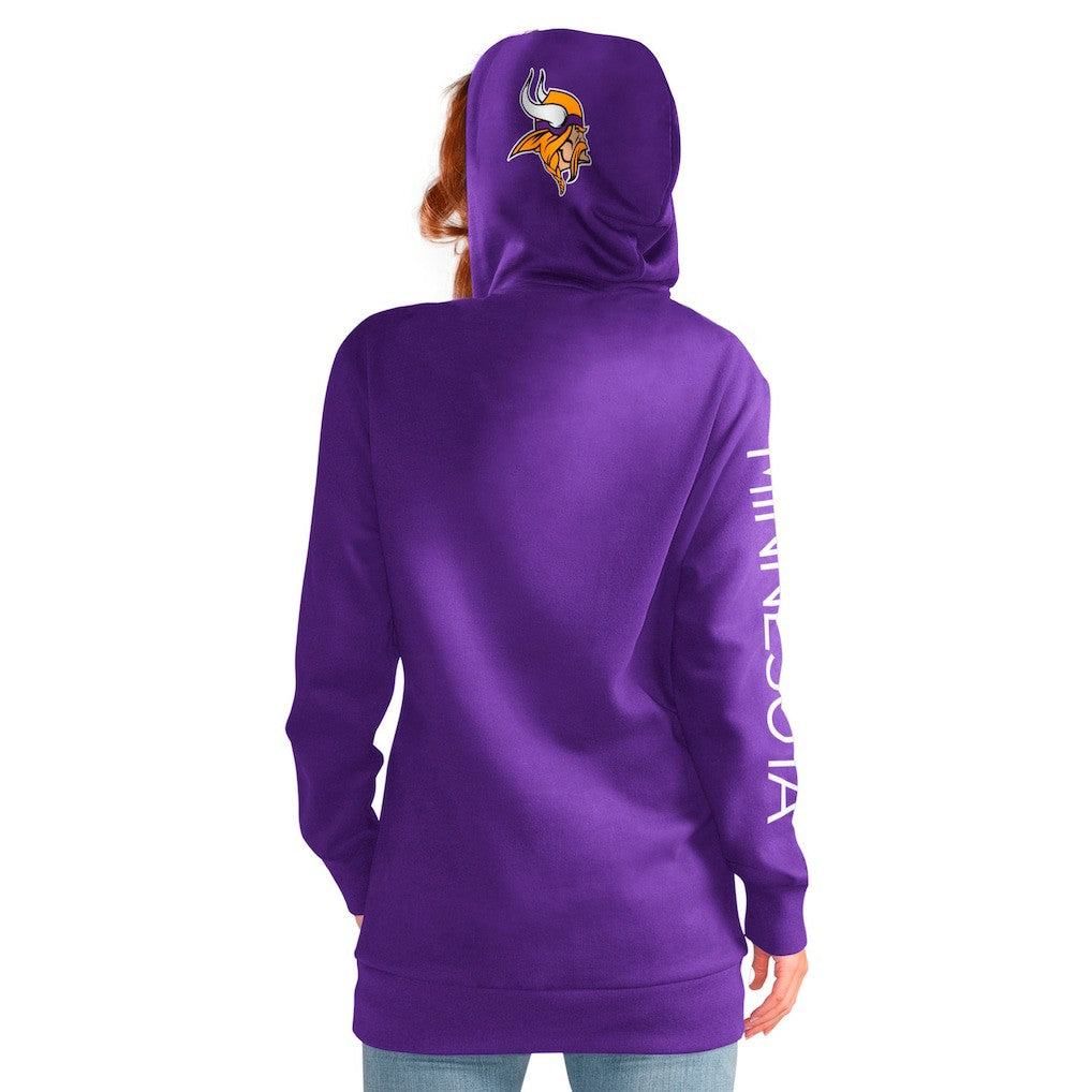 Minnesota Vikings G-III 4Her by Carl Banks Women's Extra Inning Pullover Hoodie Purple | NFL