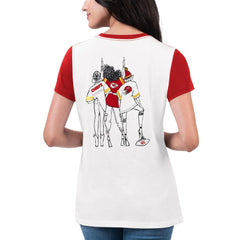 Kansas City Chiefs G-III 4Her by Carl Banks Women's Fashion Illustration T-Shirt White/Red | NFL