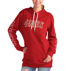 San Francisco 49ers G-III 4Her by Carl Banks Women's Extra Inning Pullover Hoodie Scarlet | NFL