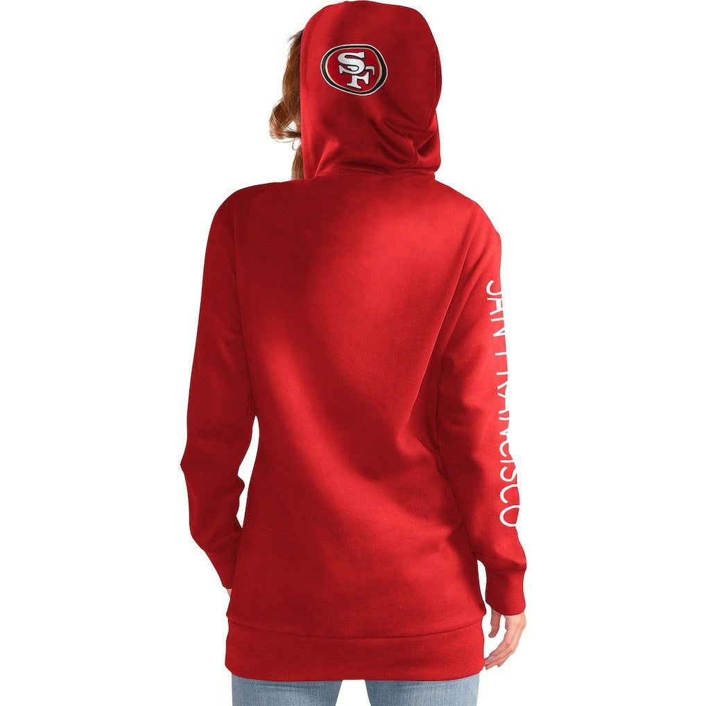 San Francisco 49ers G-III 4Her by Carl Banks Women's Extra Inning Pullover Hoodie Scarlet | NFL