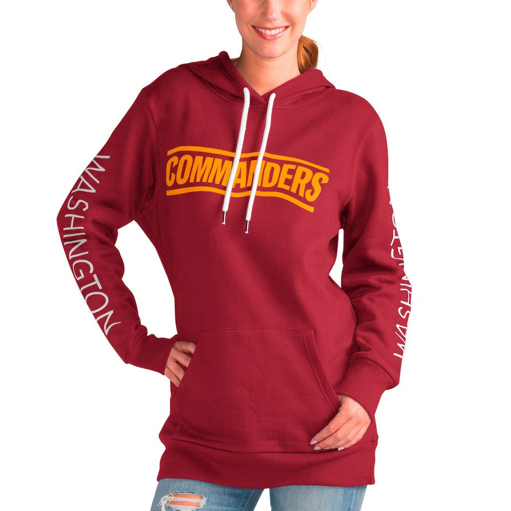 Washington Commanders G-III 4Her by Carl Banks Women's Extra Inning Pullover Hoodie Burgundy | NFL
