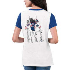 New York Giants G-III 4Her by Carl Banks Women's Fashion Illustration T-Shirt White/Royal | NFL