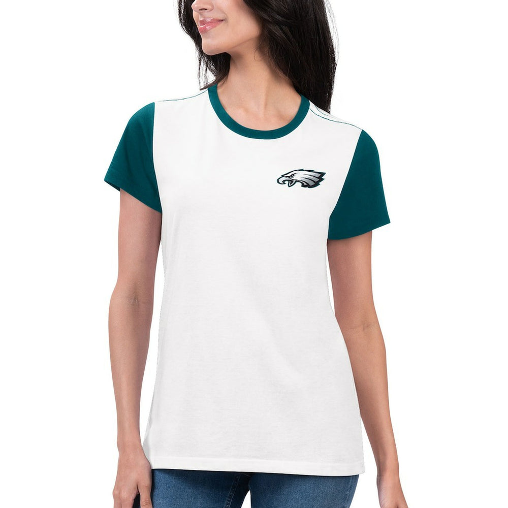 Philadelphia Eagles G-III 4Her by Carl Banks Women's Fashion Illustration T-Shirt White/Midnight Green | NFL