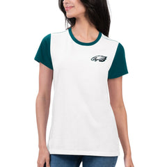 Philadelphia Eagles G-III 4Her by Carl Banks Women's Fashion Illustration T-Shirt White/Midnight Green | NFL