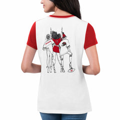 Tampa Bay Buccaneers G-III 4Her by Carl Banks Women's Fashion Illustration T-Shirt White/Red | NFL
